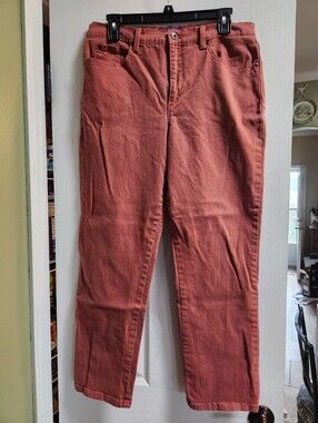Gloria Vanderbilt Straight-Leg Jeans in Rust